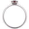 Silver ring with czech garnet, rhodium plated                                                       