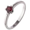 Silver ring with czech garnet, rhodium plated                                                       