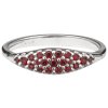 Silver ring with czech garnet, rhodium plated                                                       