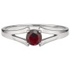 Silver ring with czech garnet, rhodium plated                                                       