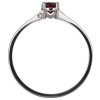 Silver ring with czech garnet, rhodium plated                                                       