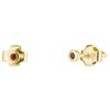 Silver earring with czech garnet, gold plated - 1 pc