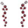 Silver earrings with czech garnet, rhodium plated                                                   