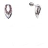 Silver earrings with czech garnet, rhodium plated - tip                                             