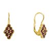 Silver earrings with czech garnet, gold plated - tip                                                
