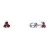 Silver earrings with czech garnet, rhodium plated                                                   