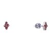 Silver earrings with czech garnet, rhodium plated                                                   