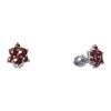 Silver earrings with czech garnet, rhodium plated                                                   