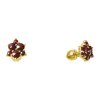 Silver earrings with czech garnet, gold plated                                                      