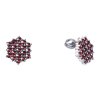 Silver earrings with czech garnet, rhodium plated                                                   