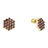 Silver earrings with czech garnet, gold plated                                                      