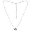 Silver necklace with czech garnet, rhodium plated - knot                                            