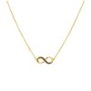 Silver necklace with czech garnet, gold plated - infinity                                           
