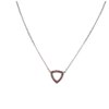 Silver necklace with czech garnet, rhodium plated - triangle                                        