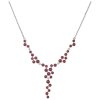 Silver necklace with czech garnet, rhodium plated                                                   