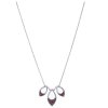 Silver necklace with czech garnet, rhodium plated - tip                                             
