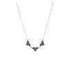 Silver necklace with czech garnet, rhodium plated - tip                                             