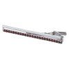 Silver tie clip with czech garnet, rhodium plated                                                   