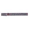 Silver tie clip with czech garnet, rhodium plated                                                   