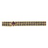 Silver tie clip with czech garnet, gold plated                                                      