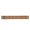 Silver tie clip with czech garnet, gold plated                                                      