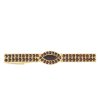 Silver tie clip with czech garnet, gold plated                                                      