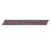 Silver tie clip with czech garnet, rhodium plated                                                   