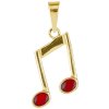 Silver pendant with almandine, gold plated - note                                                   