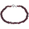 Silver bracelet with czech garnet, rhodium plated                                                   